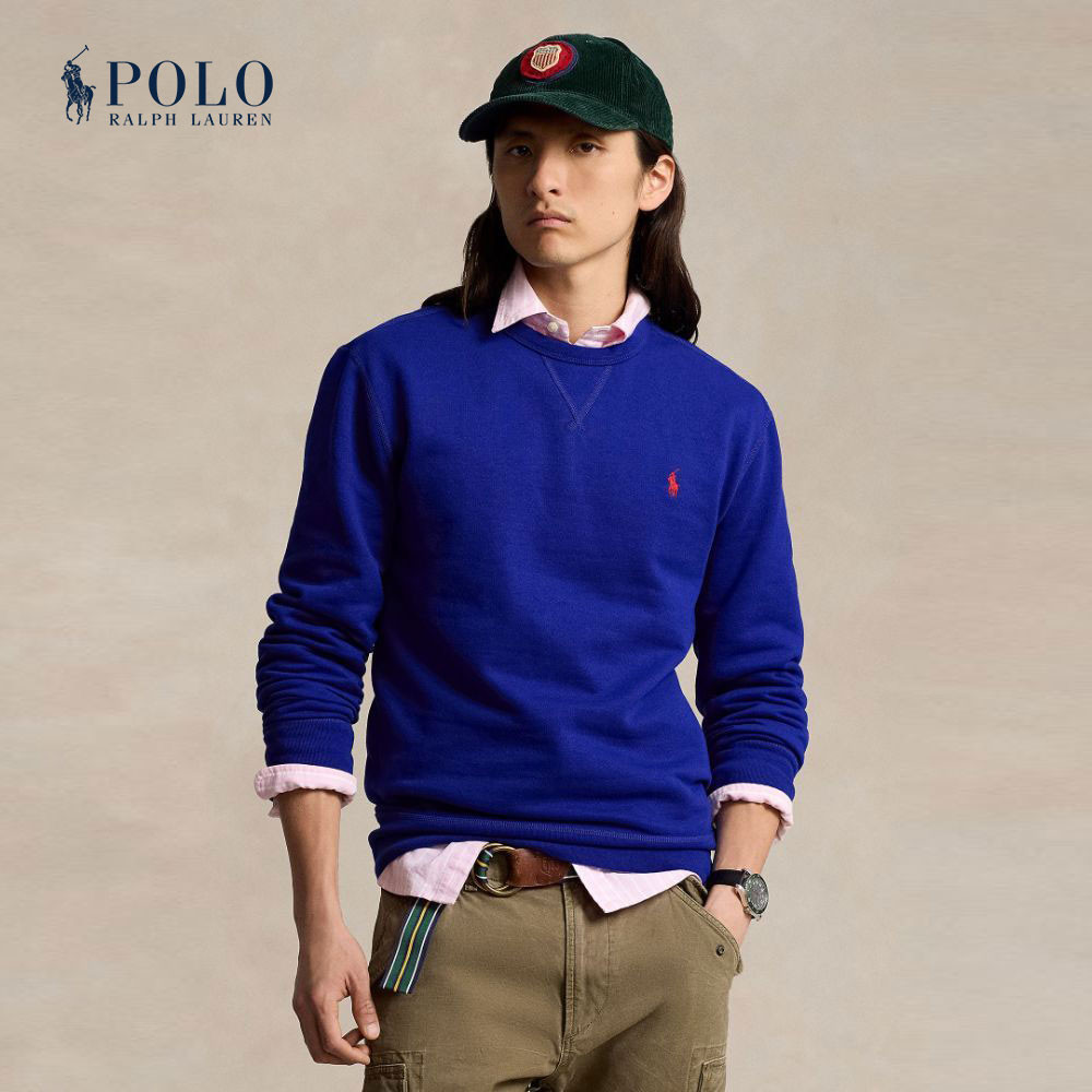 Polo Ralph Lauren เสื้อสเวตเตอร์ผู้ชาย The RL Fleece Sweatshirt รุ่น MNPOKNI16821037 สีฟ้า