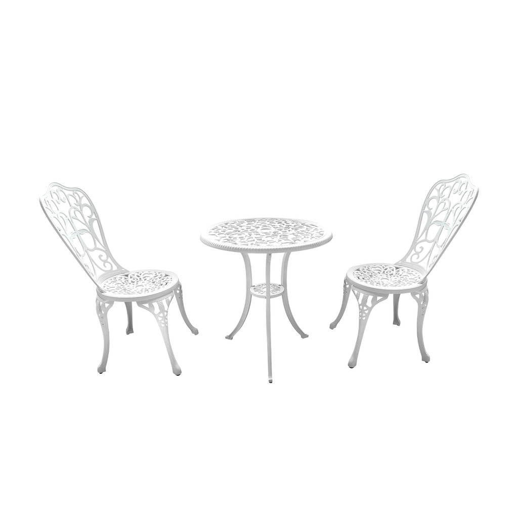 ชุดโต๊ะสนามอัลลอย FONTE รุ่น 145.740 (ชุด 3 ชิ้น) สีขาว