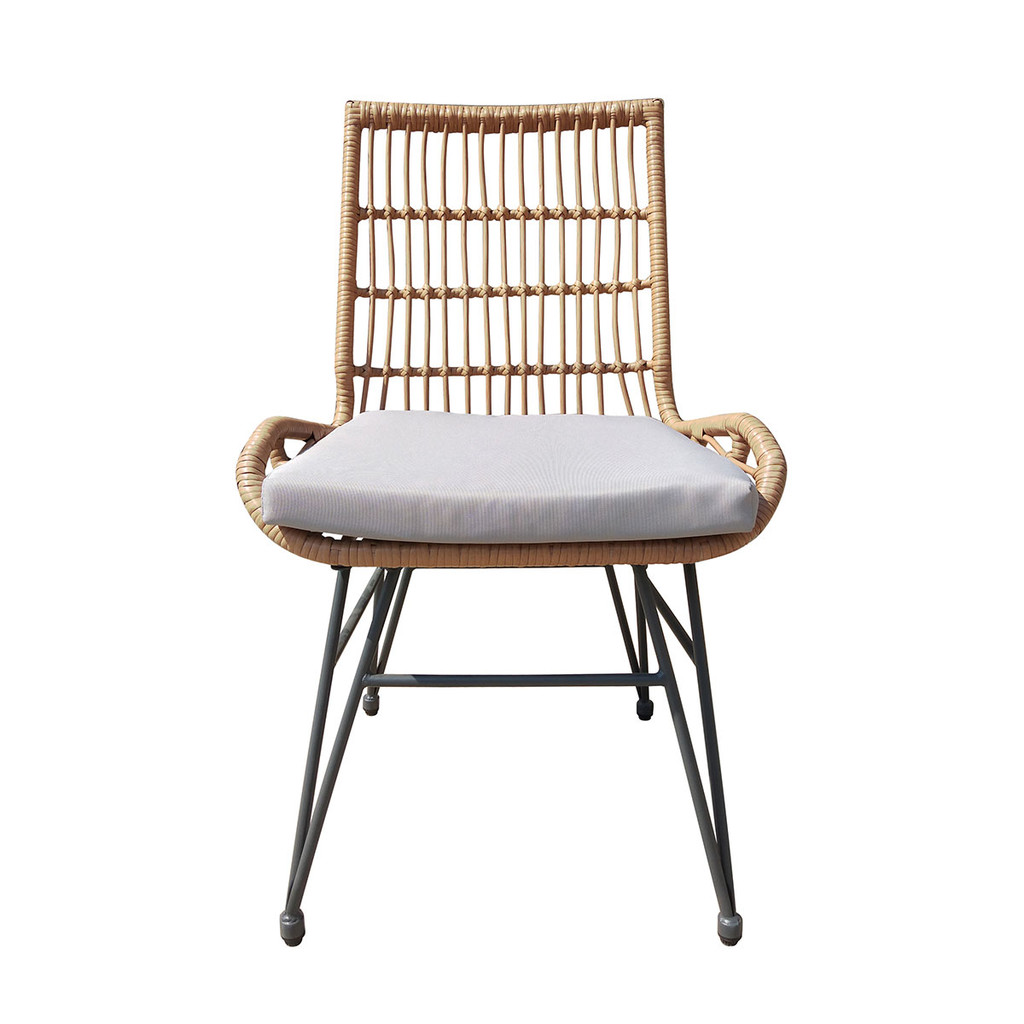 เก้าอี้หวายเทียม FONTE รุ่น MLM-210482-C ขนาด 54.5 x 63 x 91 ซม. สีธรรมชาติ