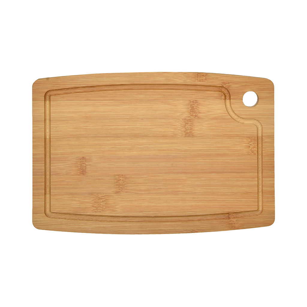 เขียงไม้ไผ่ทรงสี่เหลี่ยมเล็ก มีร่อง KASSA HOME รุ่น CB-003 ขนาด 20 x 30 ซม. สีบีช