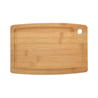 เขียงไม้ไผ่ทรงสี่เหลี่ยมเล็ก มีร่อง KASSA HOME รุ่น CB-003 ขนาด 20 x 30 ซม. สีบีช