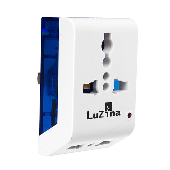 LUZINO ปลั๊กแปลง 10A 250V รุ่น XD-803A สีขาว - ฟ้า