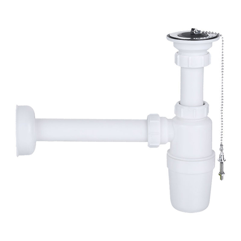 KASSA ท่อน้ำทิ้งอ่างล้างหน้า แบบกระปุก KS-LW-3757-001PP 25 cm. ขาว