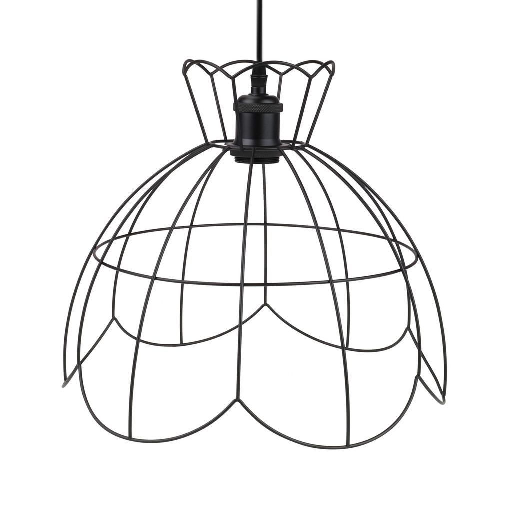 โคมไฟแขวนเหล็ก E27x1 LUZINO รุ่น F7901B-MBK สีดำ