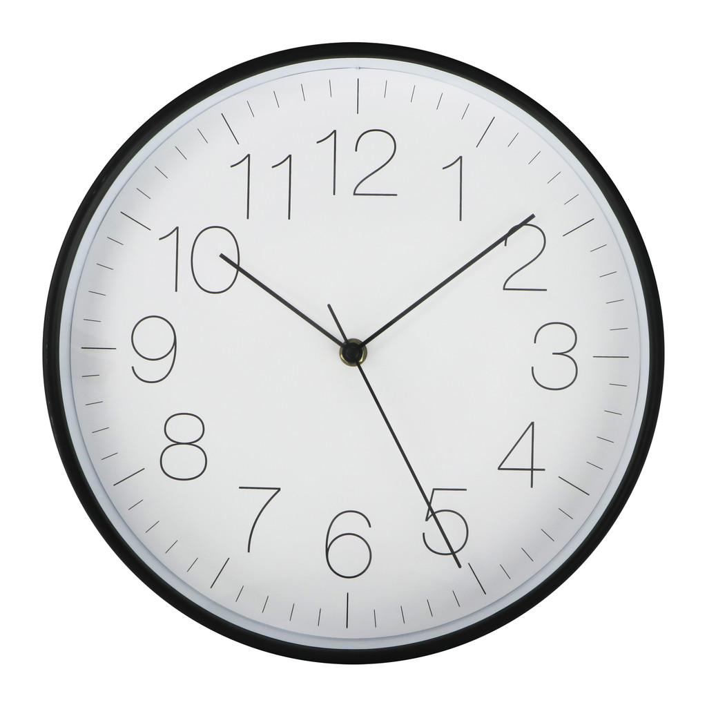 KASSA HOME นาฬิกาแขวนพลาสติก Rife รุ่น EG6911D-YP221-BK สีดำ