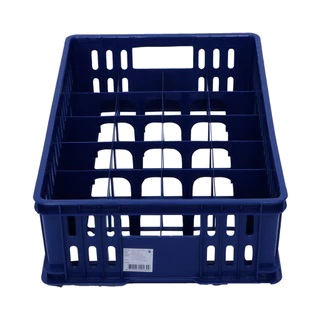 KASSA HOME ลังคว่ำแก้ว 24 ใบ รุ่น VCP-24BL ขนาด 49 x 33.5 x 14.2 ซม. สีน้ำเงิน