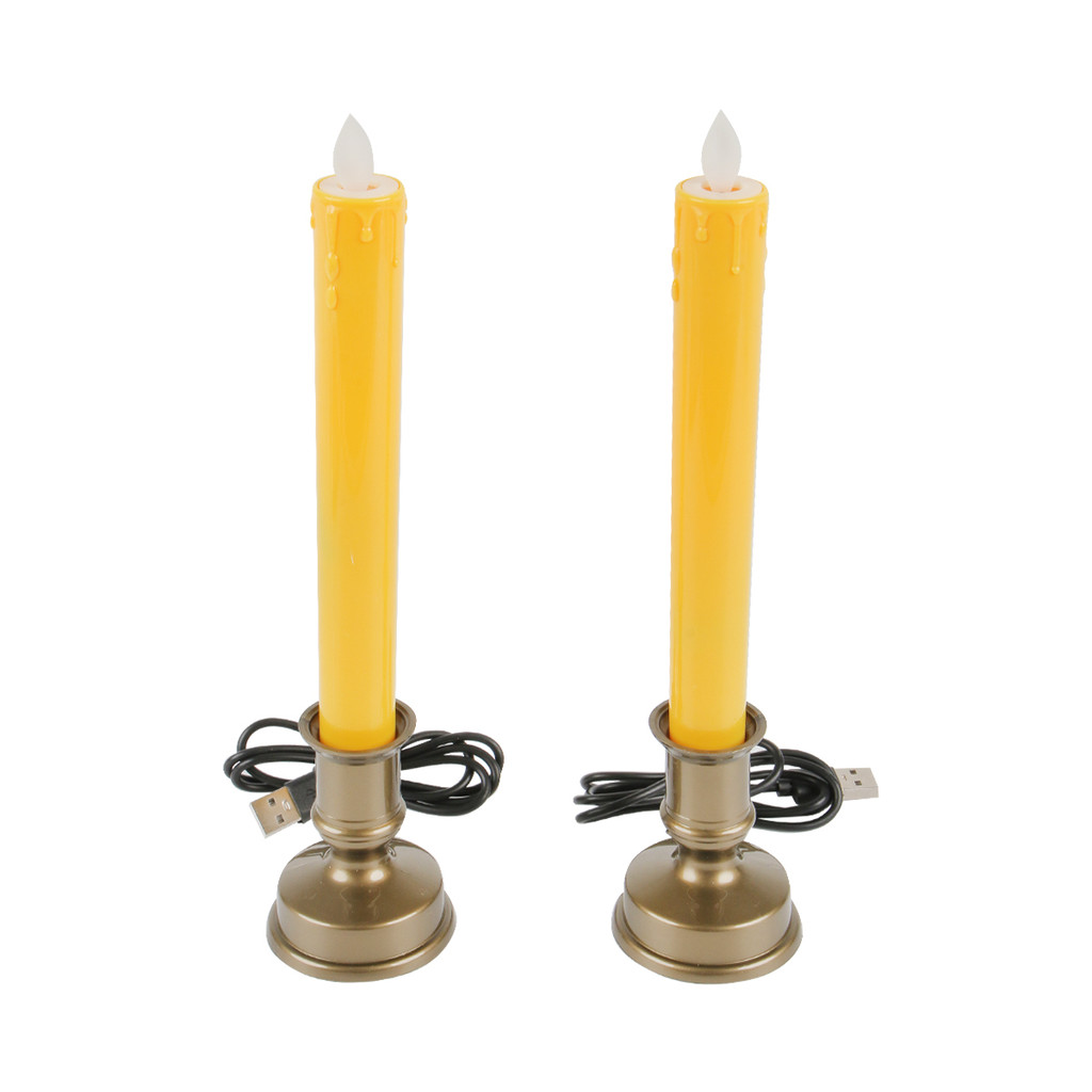 LUZINO เชิงเทียน USB LED รุ่น KB018-YL สีเหลือง