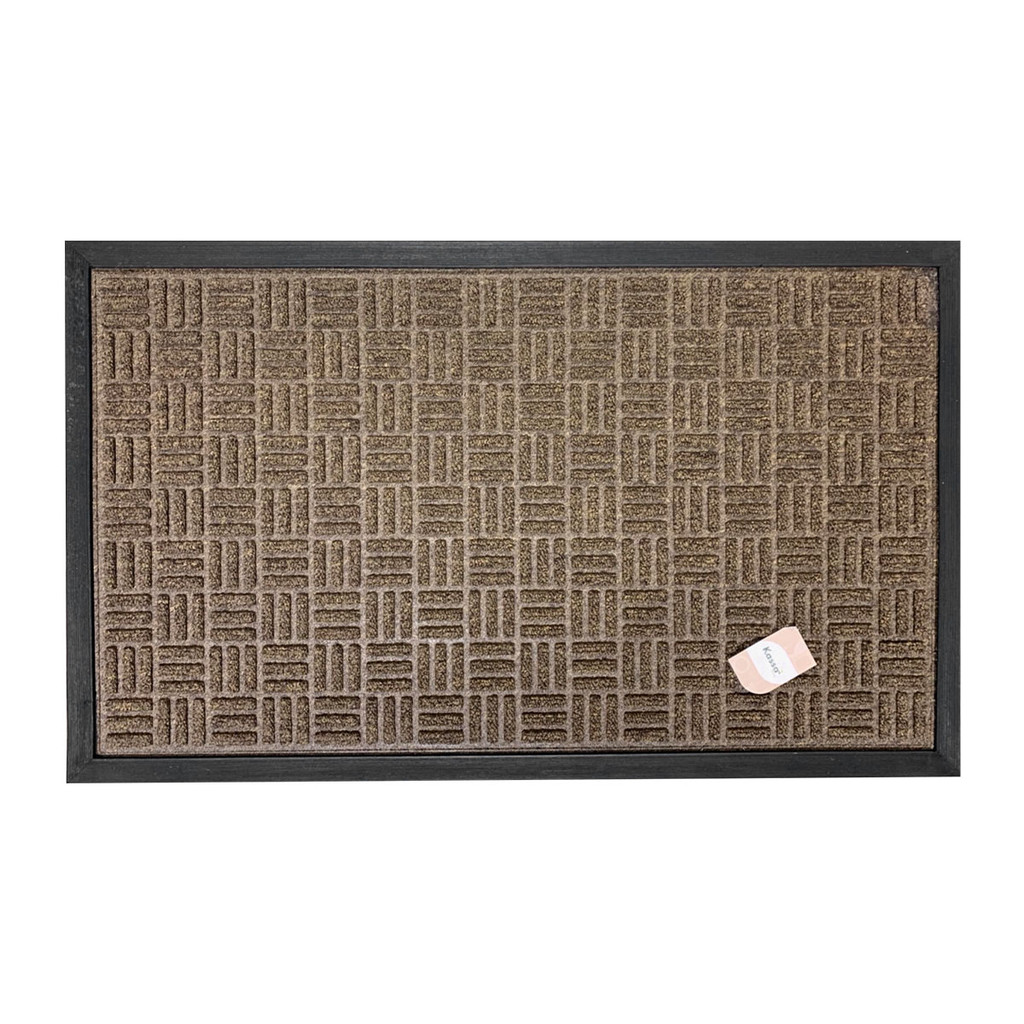 KASSA HOME พรมดักฝุ่น ขอบยาง รุ่น KGTM009 (BROWN) ขนาด 45 x 75 ซม. สีน้ำตาล