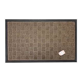 KASSA HOME พรมดักฝุ่น ขอบยาง รุ่น KGTM009 (BROWN) ขนาด 45 x 75 ซม. สีน้ำตาล