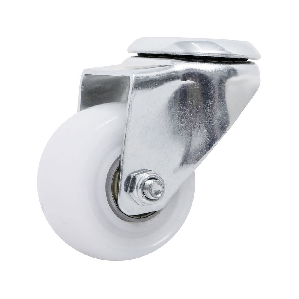 GIANT KINGKONG ล้อไนลอนแบบรู หมุนได้ ไม่มีเบรก รุ่น Z08-07-050-107W ขนาด 5 ซม. สีขาว