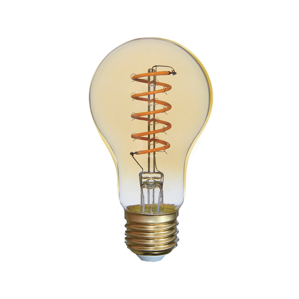 LUZINO หลอดวินเทจ LED 4 วัตต์ Warm White รุ่น SKLFAMBA60SP-4W กระจกสีชาทอง A60 E27