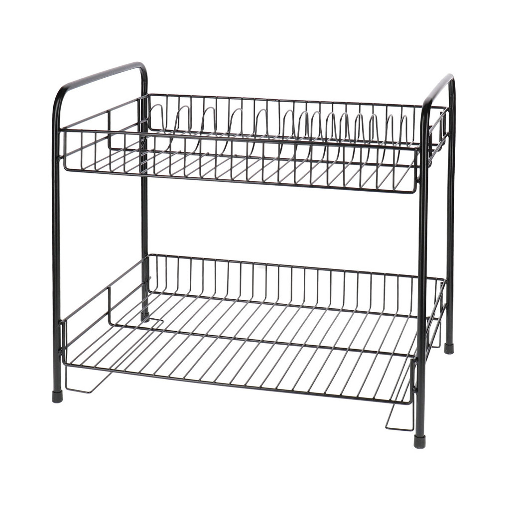 KASSA HOME ชั้นคว่ำจานเหล็กพ่นสีอีพ็อกซี่แบบตั้งพื้น 3 ชั้น (ใหญ่) Darco  รุ่น MHC-5649 สีดำ