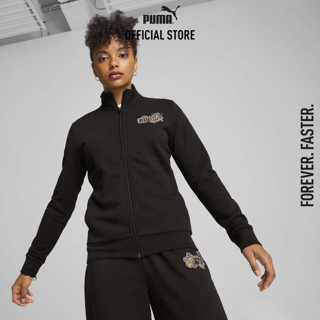 PUMA BASICS - เสื้อแจ็คเก็ตกีฬาผู้หญิง ESS+ CLASS ACT สีดำ 68249901