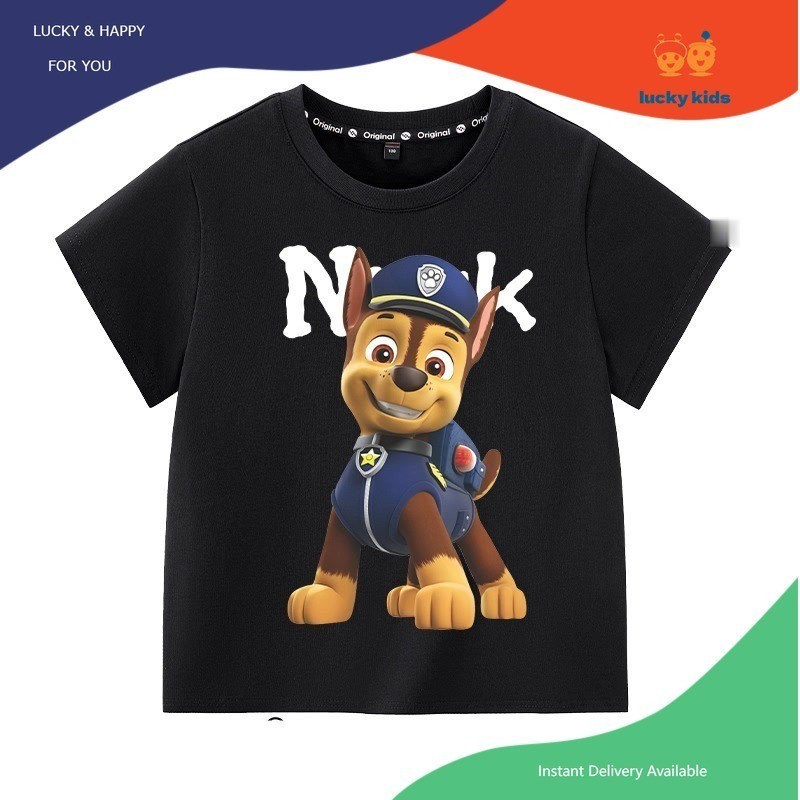 🎈LUCKY KIDS  เสื้อยืดเด็ก PAW Patrol-6☁️ ผ้าฝ้าย 100% ระบายอากาศได้สบายและยืดหยุ่นไม่ง่ายที่จะเปลี่ยนรูปไม่จางหาย 🌈