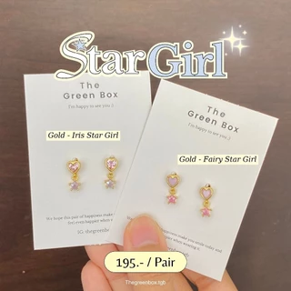 ต่างหู Star Girl Earrings ก้านเงินแท้ S925 Stargirl - The Green Box
