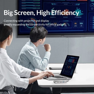 [ออกใบกำกับ- ทักแชท] ORICO อะแดปเตอร์ฮับ Type-C 3.0 to 4K60hz HDMI-Compatible DP PD100W SD Hub