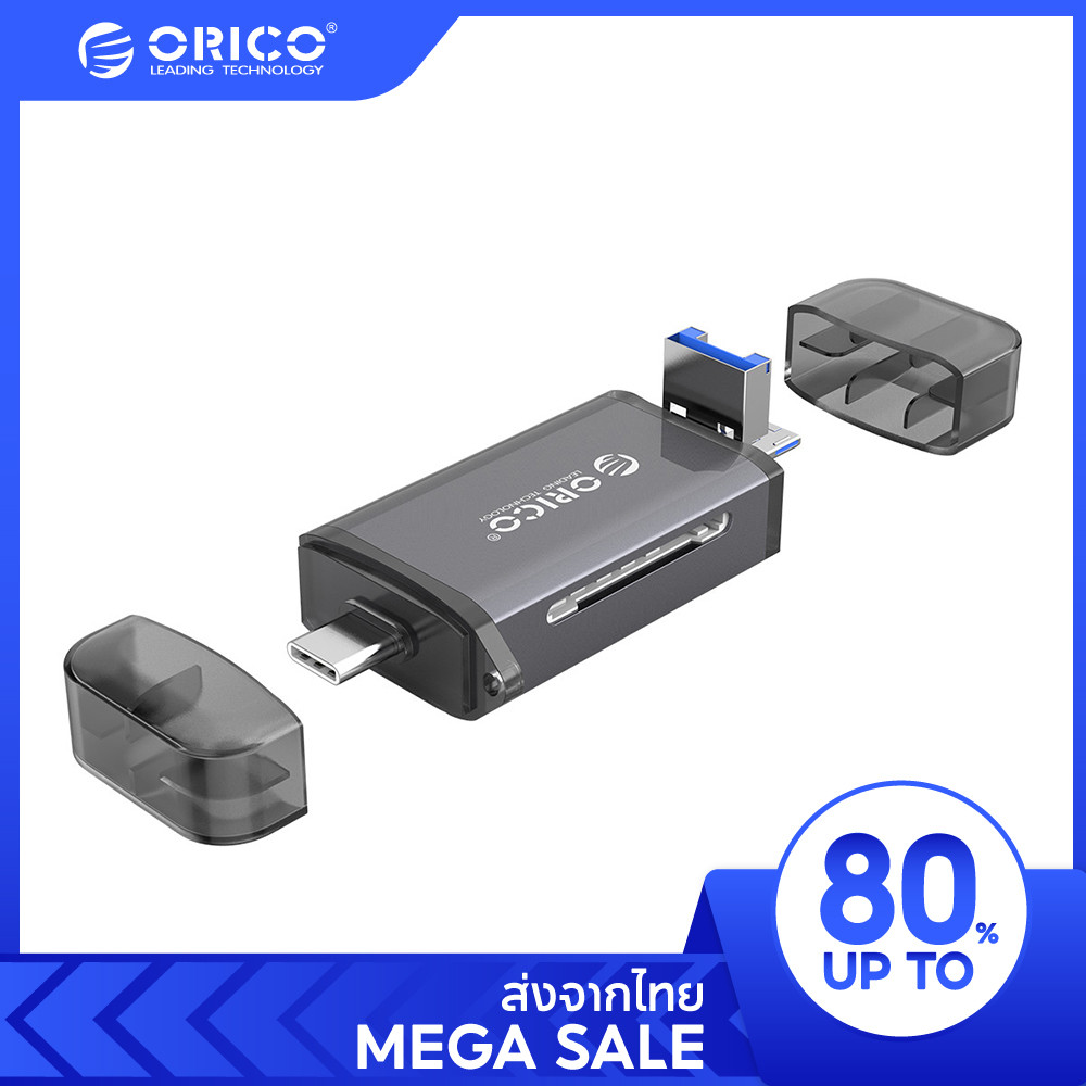 [ออกใบกำกับ- ทักแชท] ORICO 6in1 อะแดปเตอร์ การ์ดรีดเดอร์ USB Type-C USB 2.0 เป็น SD Micro SD TF สําหรับแล็ปท็อป โทรศัพท์