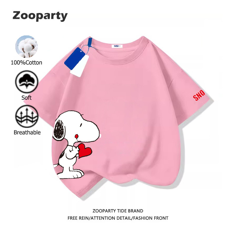 เสื้อเด็ก ลายสโนว์ปี้คลาสสิค Snoopy 2025สินค้าใหม่! ผ้าฝ้ายซับเหงื่อเด็ก ทั้งเด็กชายและเด็กหญิงสามารถสวมใส่ได้ มี 6 สี