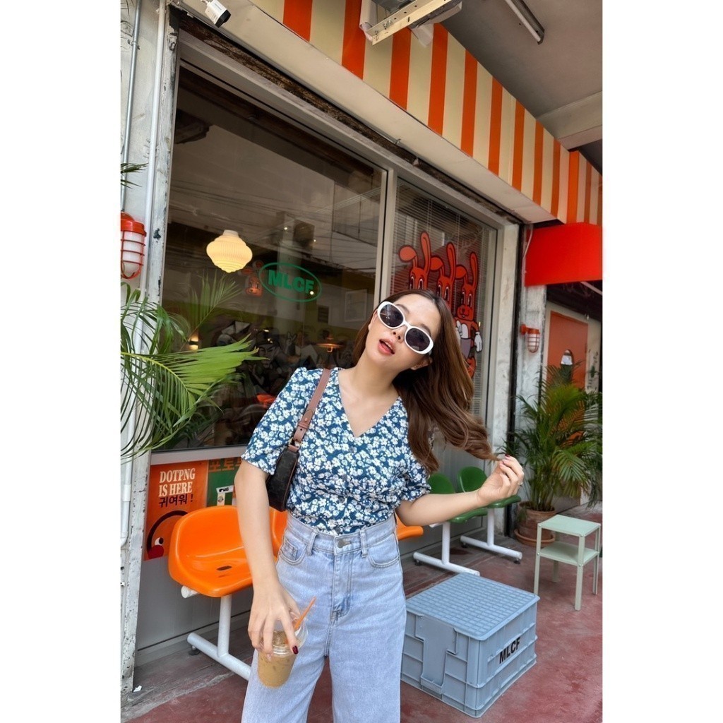 MyWay Brand : Top เสื้อ Turquoise Flower ยึดอกและเอว(สูง)ประกอบกัน - รูปที่ 5