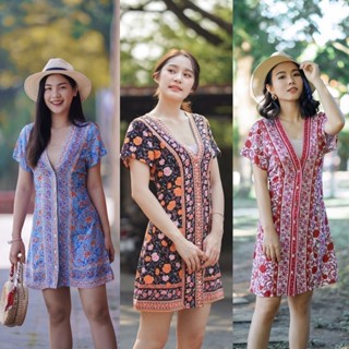 MyWay Brand : Dress ชุดเดรส Boho X Dress ชุดเดรส