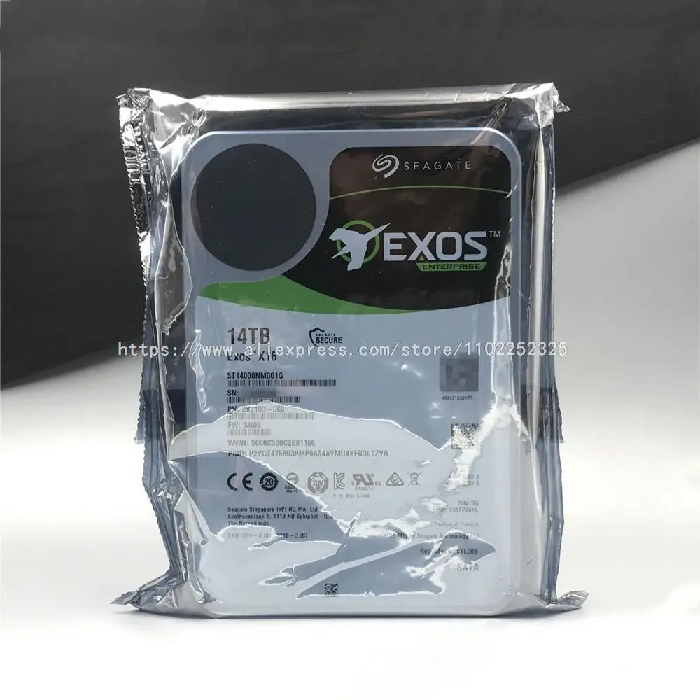 <0>สำหรับ ST14000NM001G ฮาร์ดไดรฟ์เซเกท 14TB Exos X16 512e 3.5" SATA 6Gb/s สำหรับองค์กร