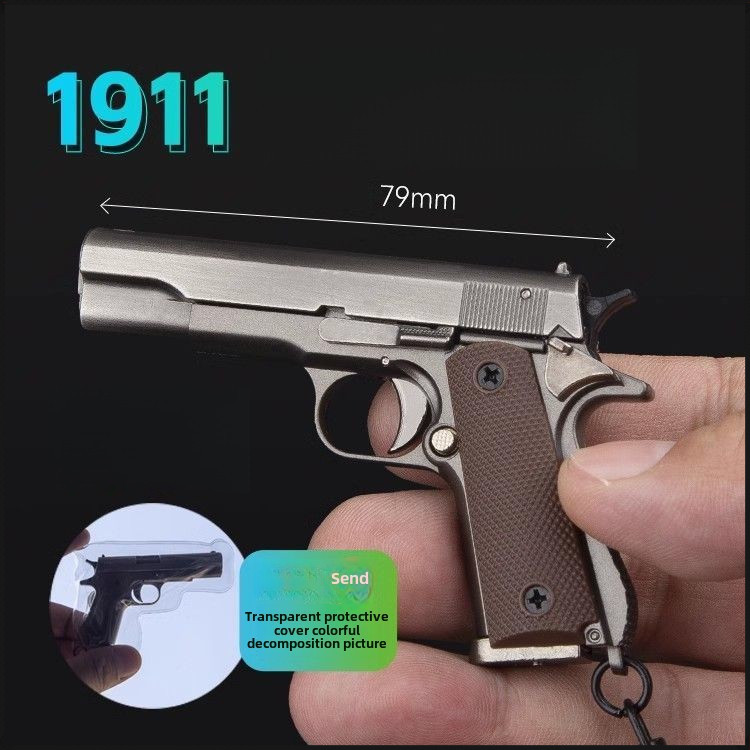 ✨1:3 โคลท์1911 Colt โมเดลปืน.พวงกุญแจ.ของเล่นโลหะผสม.จี้กระเป๋าเป้ DIY