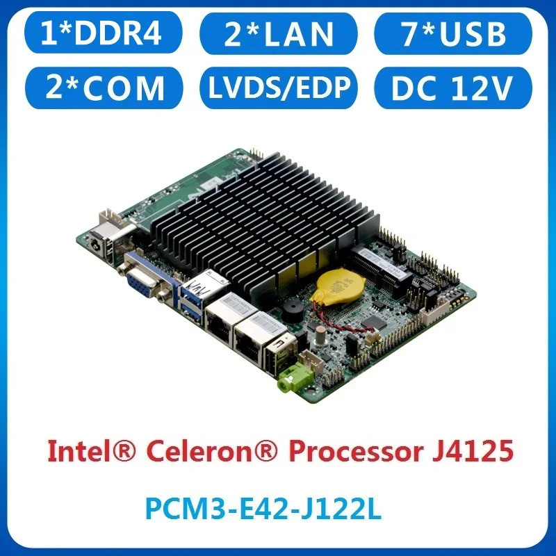 3.5" SBC Intel Celeron J4125 คอมพิวเตอร์อุตสาหกรรมแบบฝัง บอร์ดเดี่ยว 24Bit LVDS EDP HDMI VGA