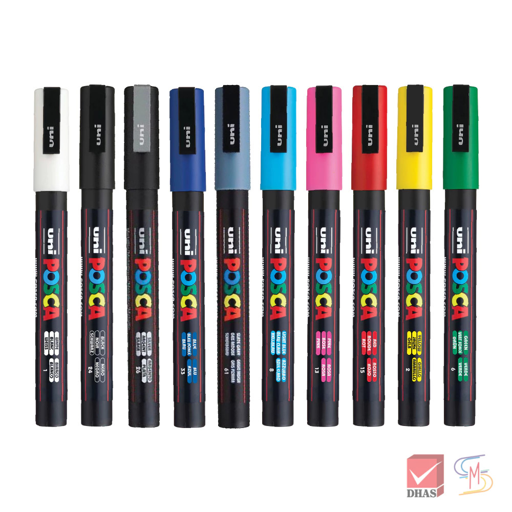 Uni ยูนิ ปากกา ปากกามาร์คเกอร์ Posca PC-3M จำนวน 1 ด้าม