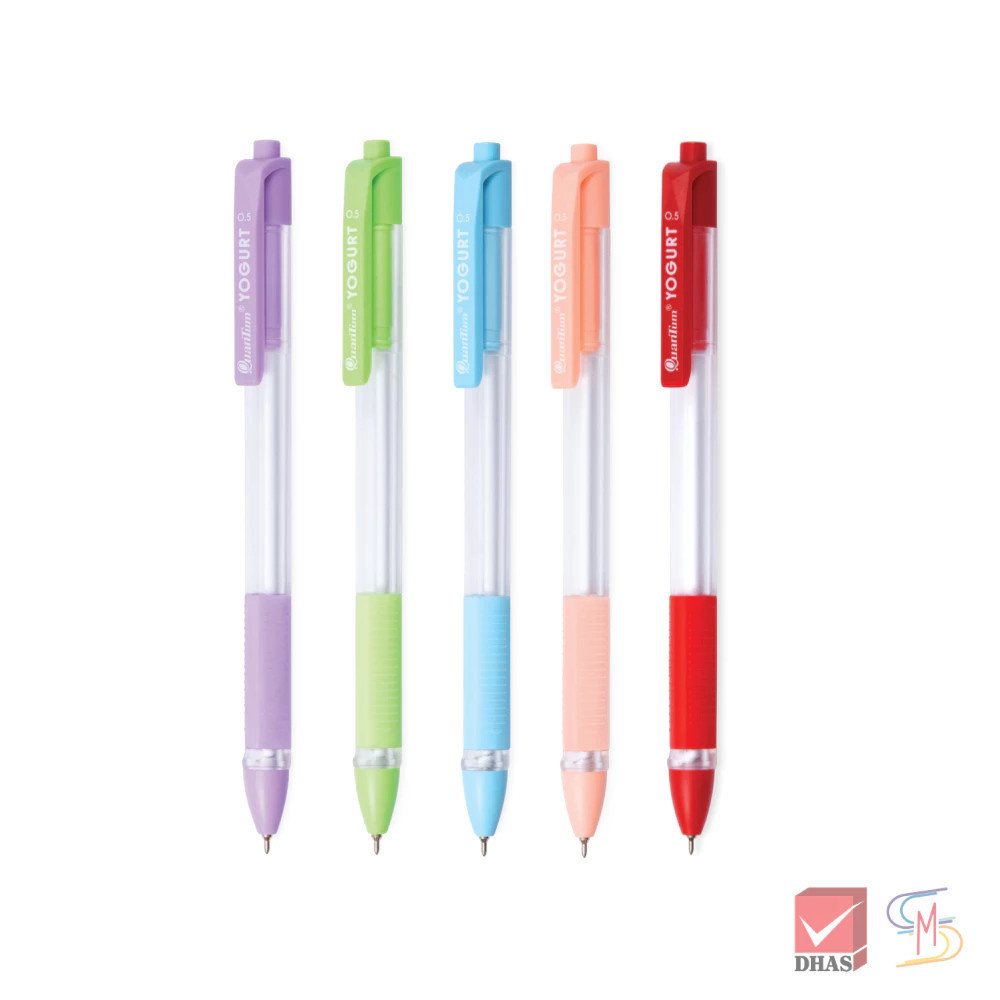 Quantum ปากกา ปากกาลูกลื่น เจลลูลอยด์ โยเกิร์ต 0.5 จำนวน 1 ด้าม