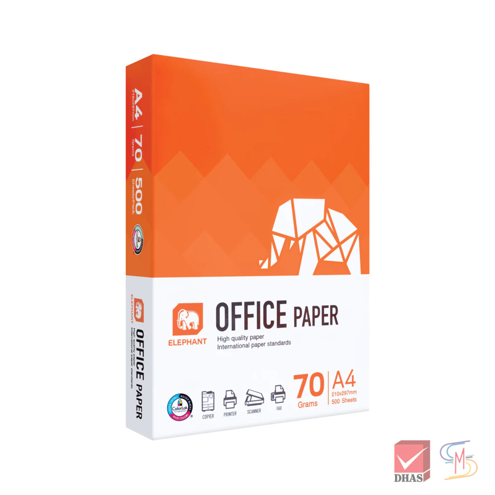 Elephant ตราช้าง กระดาษถ่ายเอกสาร A4 70 แกรม จำนวน 500 แผ่น /1 รีม