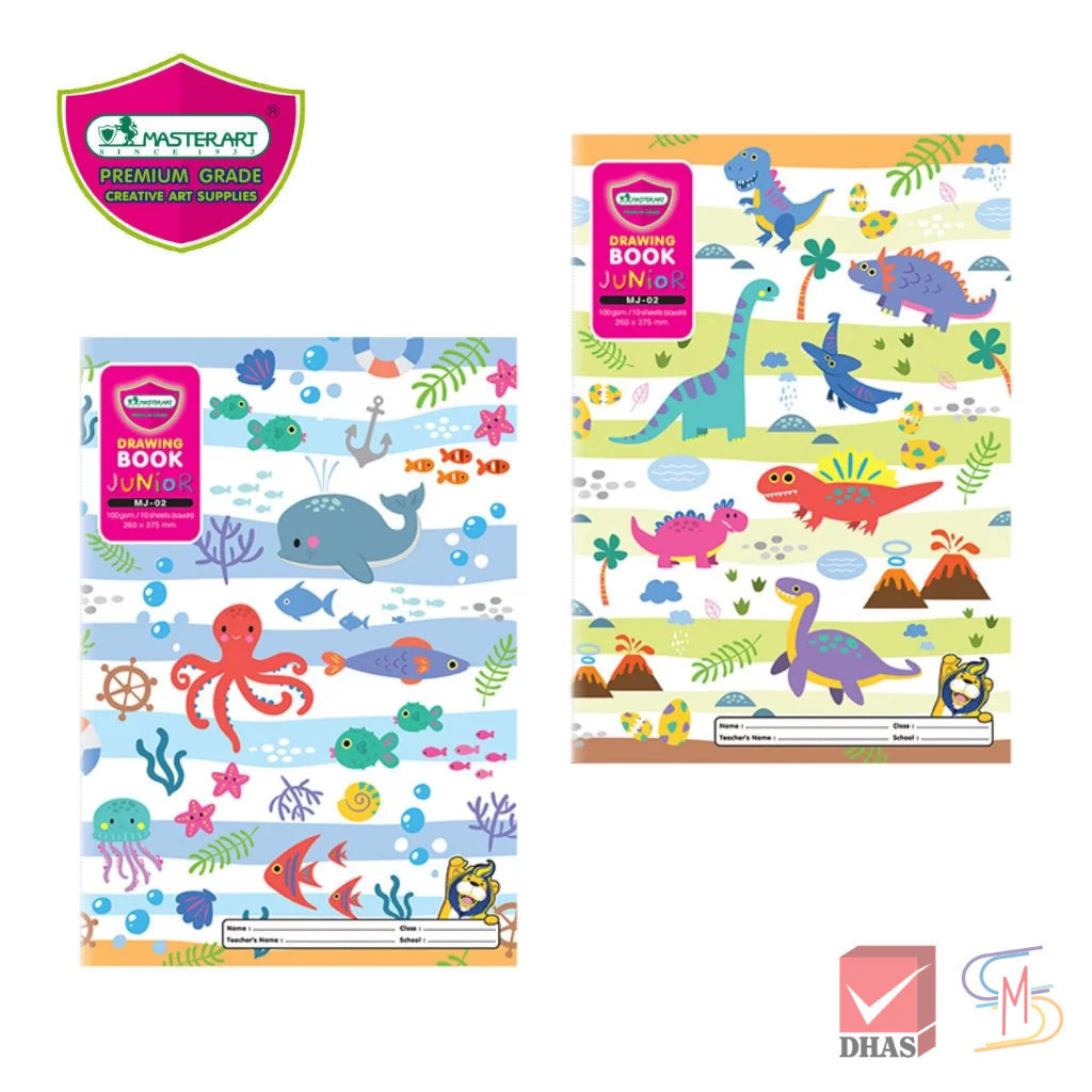 Master Art  สมุด สมุดวาดรูป สมุดวาดเขียน 100G 10S จูเนียร์ MJ-02 (คละลาย) จำนวน 1 เล่ม