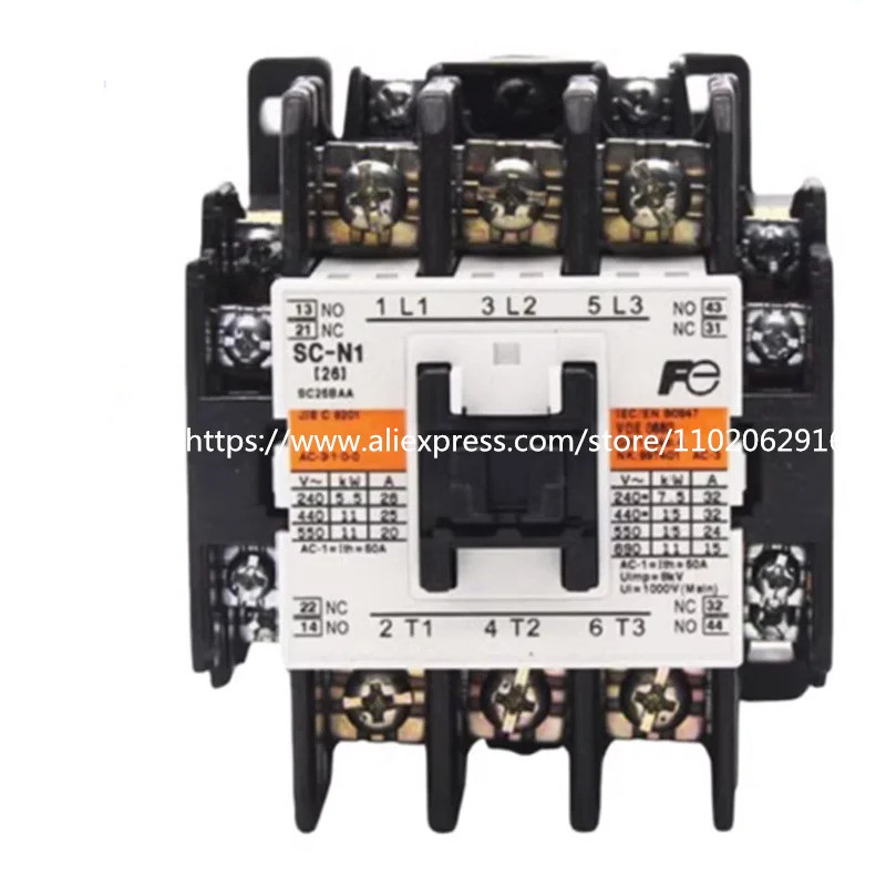 1 ชิ้น คอนแทคเตอร์ AC ของแท้ใหม่จาก FUJI SC-N1 SC-N2 SC-N2S SC-N3 SC-N4 AC110V 220V 380V