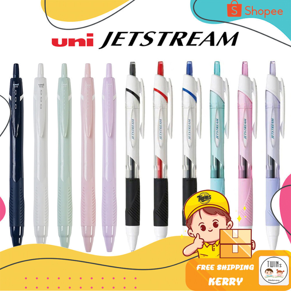 ปากกาลูกลื่น UNI JETSTREAM รุ่น SXN-150 แบบกด และ ไส้ปากกา ขนาดหัว 0.5 MM และ 0.38 MM