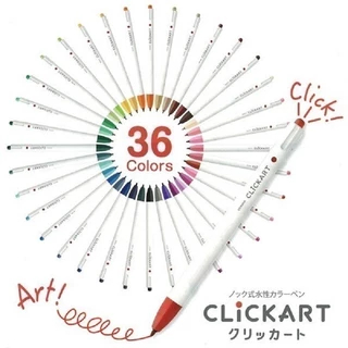 มีสีใหม่ ปากกาสีน้ำ CLiCKART ยี่ห้อ Zebra เซ็ต 48 สี 36 สี และ 12 สี