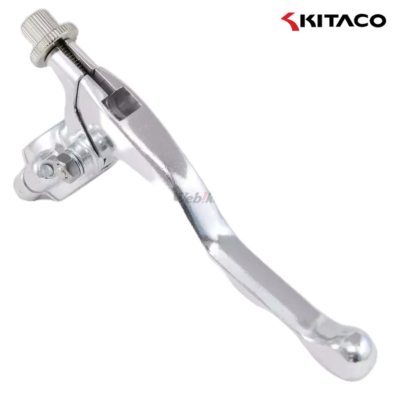 KITACO มือเบรกพร้อมประกับ ( สีเงิน / พร้อมที่ยึดกระจก ) นำเข้า