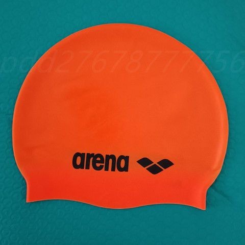 เหมาะสำหรับเด็กที่มีขนาดใหญ่ Arena หมวกว่ายน้ำผู้ใหญ่ซิลิโคนกันน้ำขนาดเดียว สีพื้น ความยืดหยุ่นสูง GICQ - รูปที่ 5