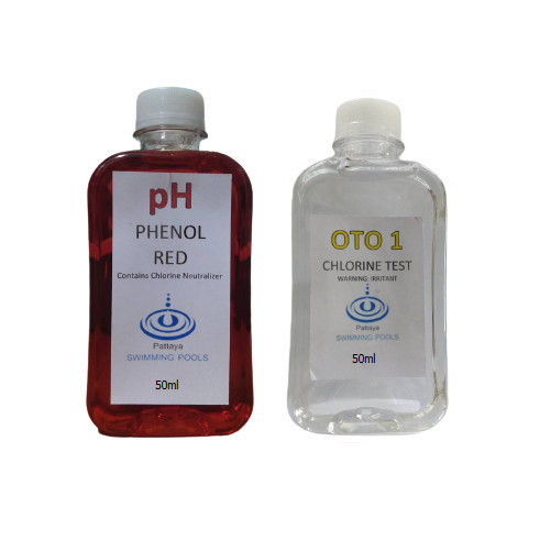 รีฟิวน้ำยาเช็คค่าคลอลีน ph 50ml สระว่ายน้ำ OTO PHENOL RED 50ML 1 X OTO 1 X PH