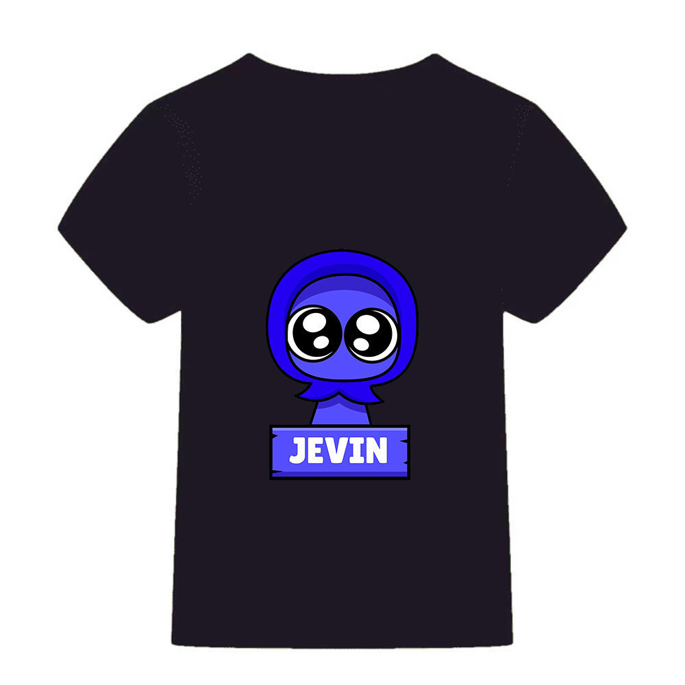 Mingyuan เสื้อยืด Jevin น่ารัก Sprunkies เสื้อยืดลําลองแขนสั้นหลวมสำหรับวัยรุ่น