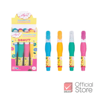 [แพ็ค12 ด้าม] Elfen ปากกาลบคำผิด 4 มล. คละสี จำนวน 12 ด้าม
