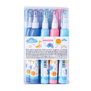 [แพ็ค12 ด้าม] Elfen ปากกาลบคำผิด 4 มล. คละสี จำนวน 12 ด้าม