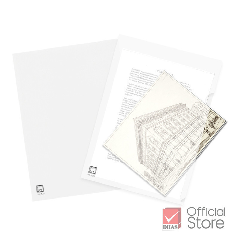 Elephant แฟ้มใส แฟ้มซองพลาสติก No.400 A4 จำนวน 1 ซอง