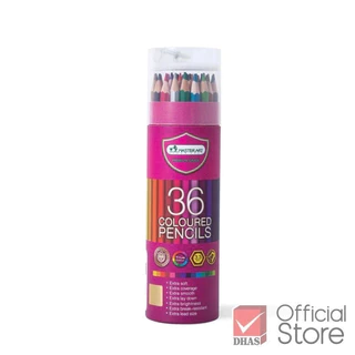 Master Art สีไม้ 36 สี (บรรจุทรงกระบอก/Tube) พกพาง่าย - 1 กระปุก