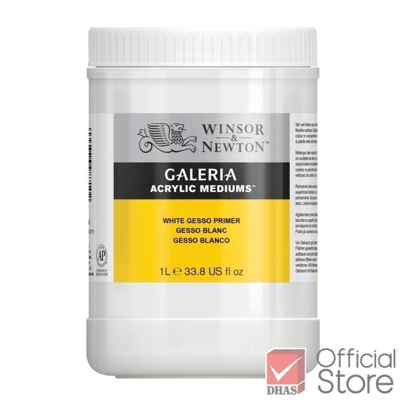 Winsor&Newton แกลเลอเรีย อะคริลิค WHITE GESSO ไวท์แจสโซ 1 ลิตร จำนวน 1 ขวด