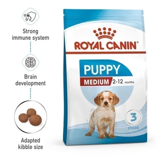 Royal Canin Medium Puppy 10kg อาหารเม็ดลูกสุนัข พันธุ์กลาง อายุ 2-12 เดือน (Dry Dog Food, โรยัล คานิน)