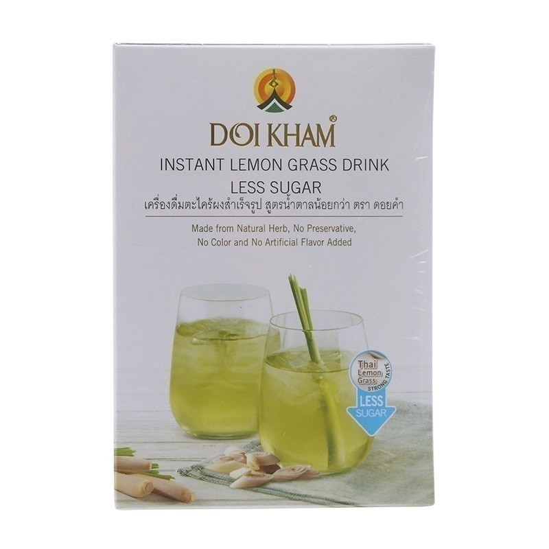 DOIKHAM ดอยคำเครื่องดื่มตะไคร้ผงสำเร็จรูปสูตรน้ำตาลน้อย 10กรัม 12ซอง [8850773107114]