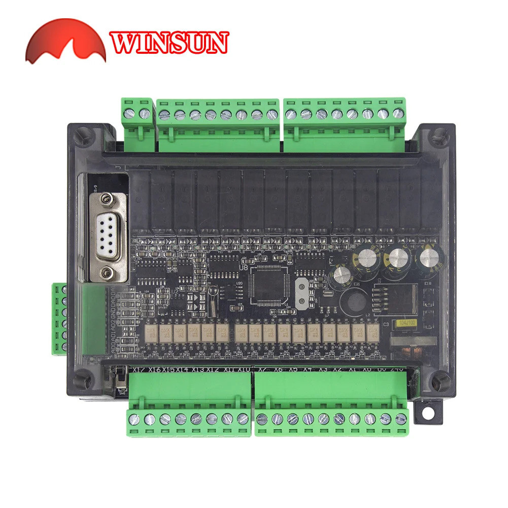 30 IO อนาล็อก IO FX1N-30MR บอร์ดควบคุม กำลังไฟ DC24V พร้อมเคสและฐาน