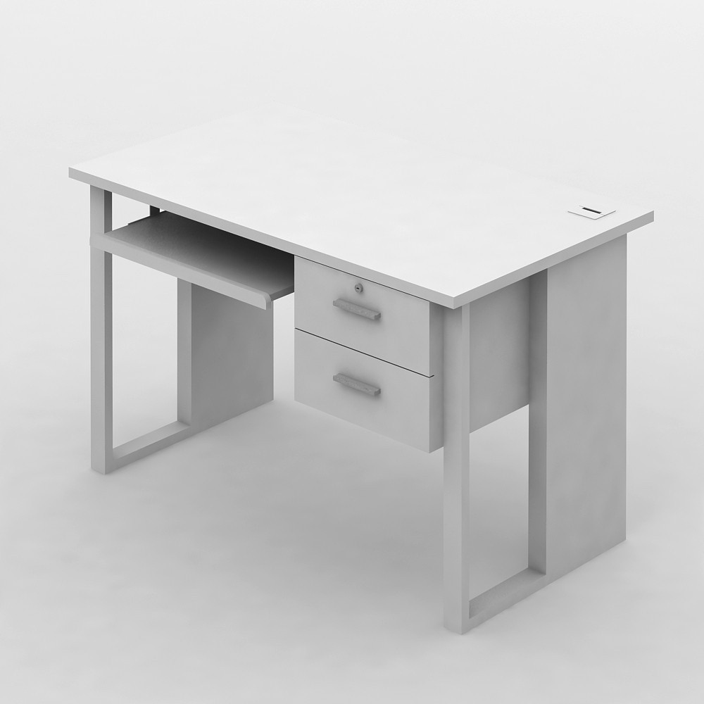 INDEX LIVING MALL โต๊ะคอมพิวเตอร์ พร้อมตู้ลิ้นชัก รุ่นเวคตร้า ขนาด 120 เซนติเมตร - สีขาว