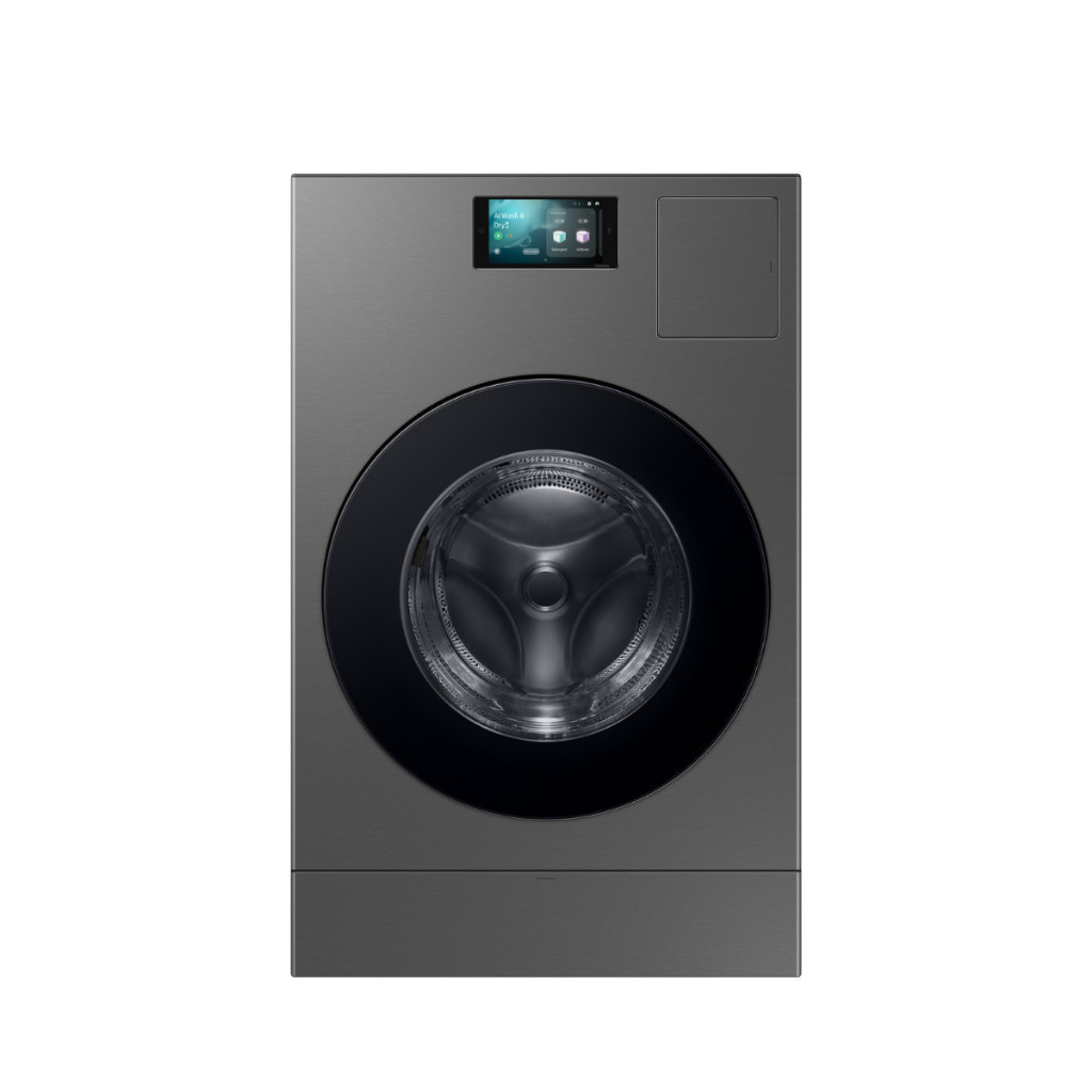 [จัดส่งฟรี] SAMSUNG เครื่องซักอบผ้าฝาหน้า WD25DB8995BZST พร้อมด้วยเทคโนโลยี Heat pump และ AI Wash&Dry, 25/15