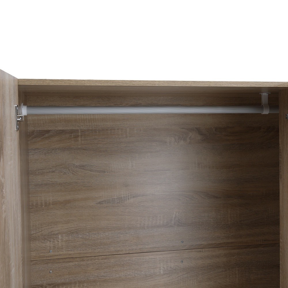 Furinbox ตู้เสื้อผ้า 4 บาน พร้อมลิ้นชัก รุ่นทิวลิป – สีธรรมชาติ ราคา ถูกที่สุด ดีลบีเคเค แกลเลอรีภาพที่ 5