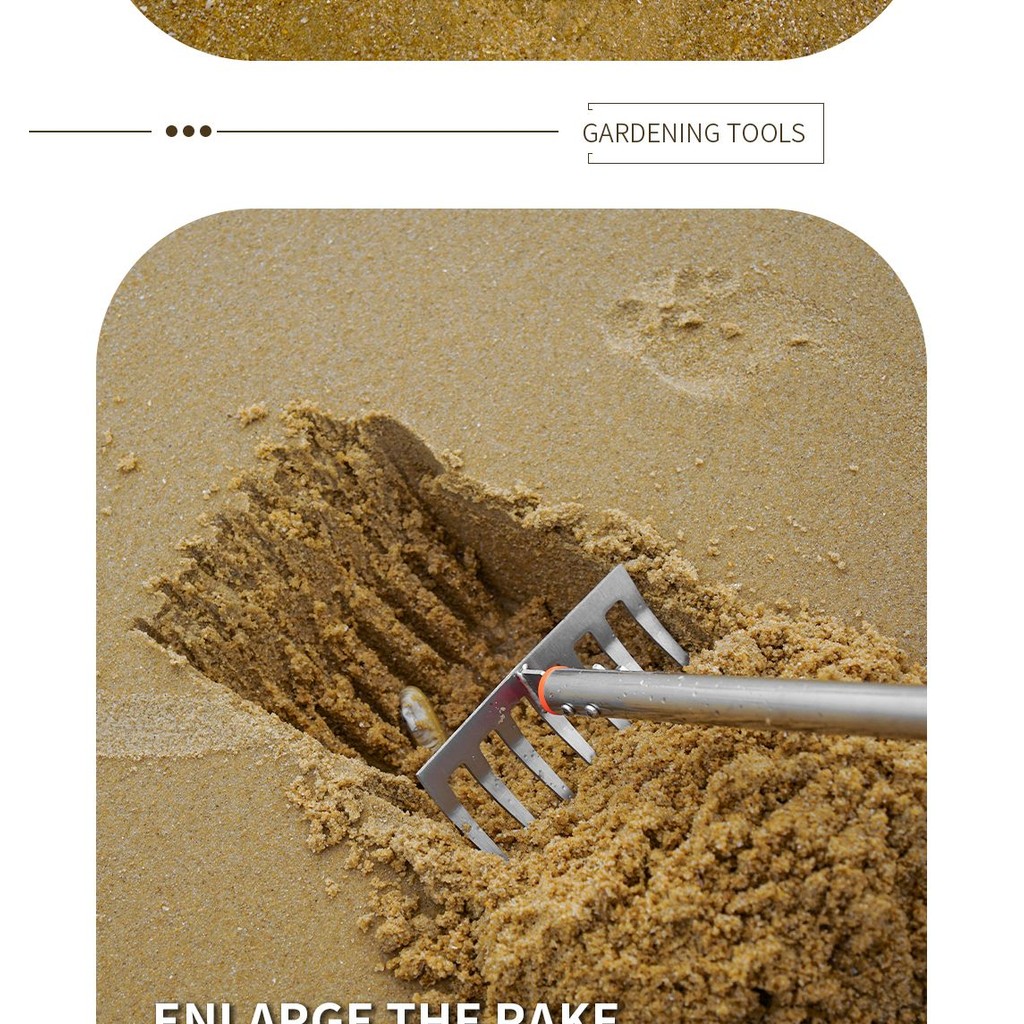 [สินค้าใหม่] ชุดอุปกรณ์ล่าสัตว์ทะเล  ตัวกรองล่าสัตว์ทะเล  คราดชายหาดและอุปกรณ์ขุดเปลือกหอย - รูปที่ 2